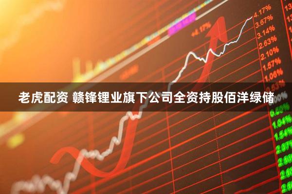 老虎配资 赣锋锂业旗下公司全资持股佰洋绿储