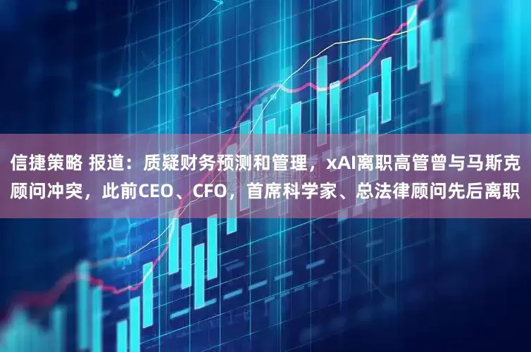信捷策略 报道：质疑财务预测和管理，xAI离职高管曾与马斯克顾问冲突，此前CEO、CFO，首席科学家、总法律顾问先后离职